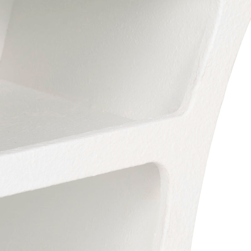 24" Long Curved 3 - shelf Wall Storage, White - Al Rugaib Furniture