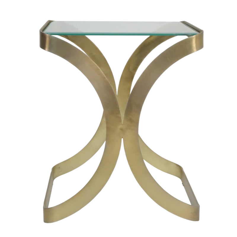 24" Melease Forged Iron Accent Table - Al Rugaib Furniture