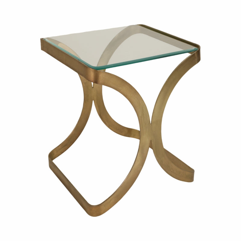 24" Melease Forged Iron Accent Table - Al Rugaib Furniture