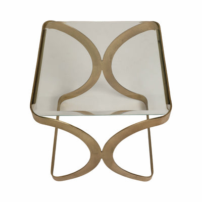 24" Melease Forged Iron Accent Table - Al Rugaib Furniture