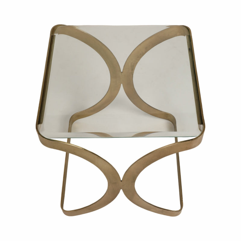 24" Melease Forged Iron Accent Table - Al Rugaib Furniture