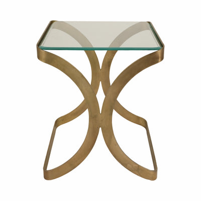 24" Melease Forged Iron Accent Table - Al Rugaib Furniture