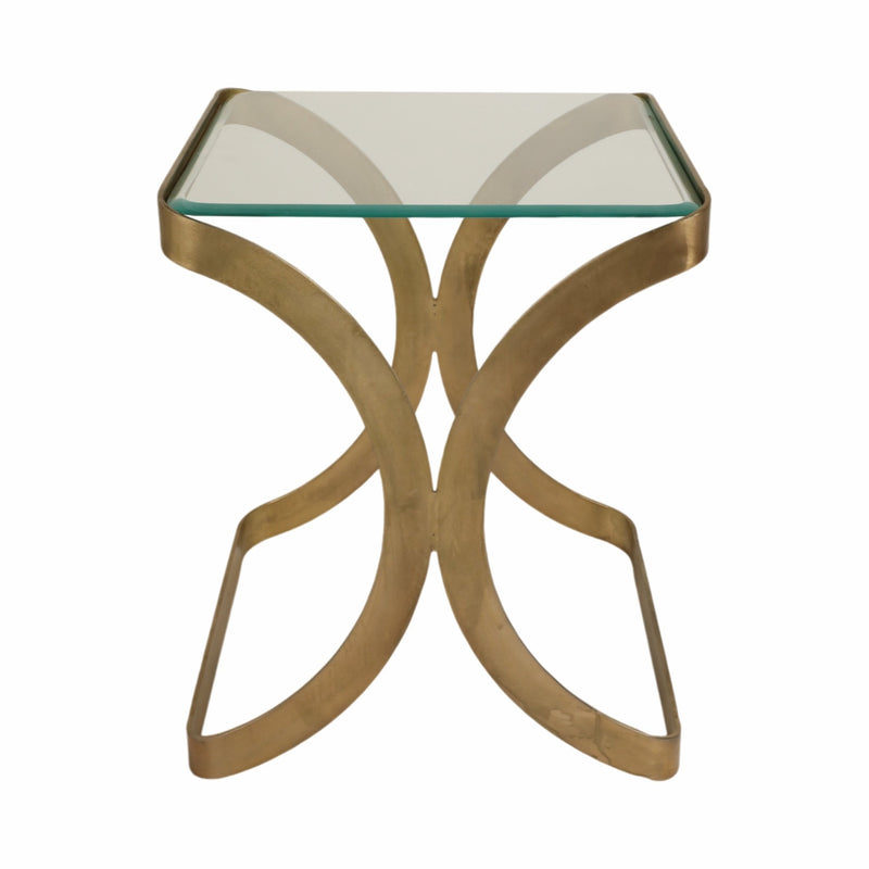 24" Melease Forged Iron Accent Table - Al Rugaib Furniture