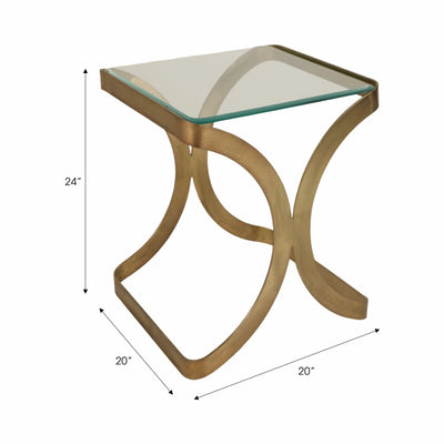 24" Melease Forged Iron Accent Table - Al Rugaib Furniture