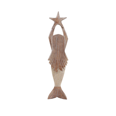 24" Mermaid Gold Capiz Tail, Natural - Al Rugaib Furniture