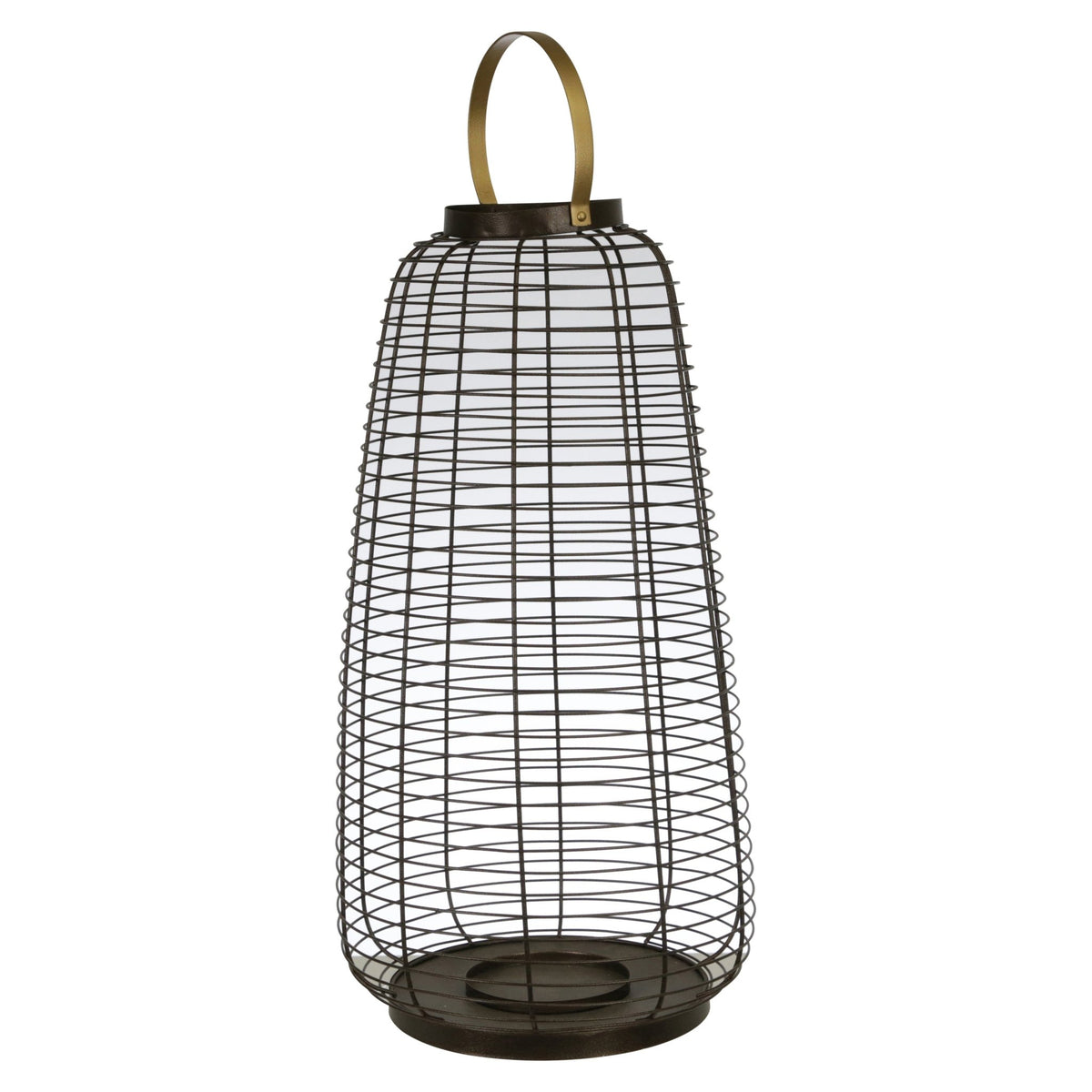 24" METAL WIRE CAGE HURRICANE,BLACK Candle Holders| Sagebrook Home