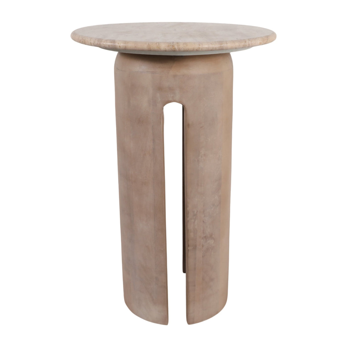 24" MONTOCK WOOD AND TRAVERTINE ACCENT TABLE Accent & End Tables| Sagebrook Home