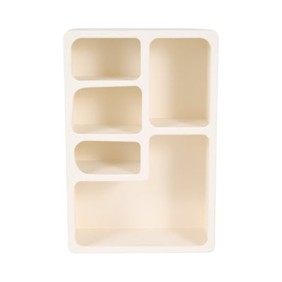 24" Rectangle Rough Finish Wall Shelf, White - Al Rugaib Furniture