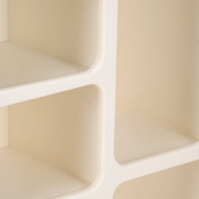 24" Rectangle Rough Finish Wall Shelf, White - Al Rugaib Furniture