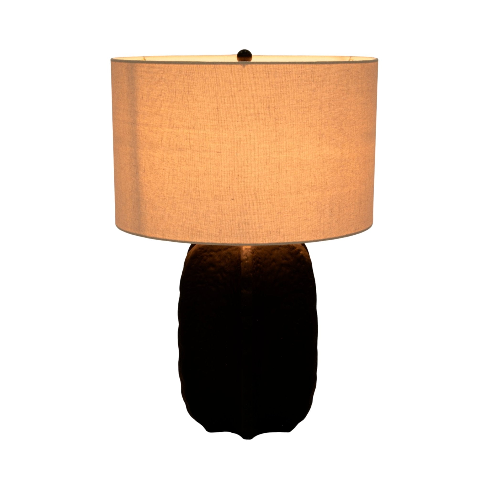24" Textured Jagged Table Lamp, Black/white Table Decors| Sagebrook Home