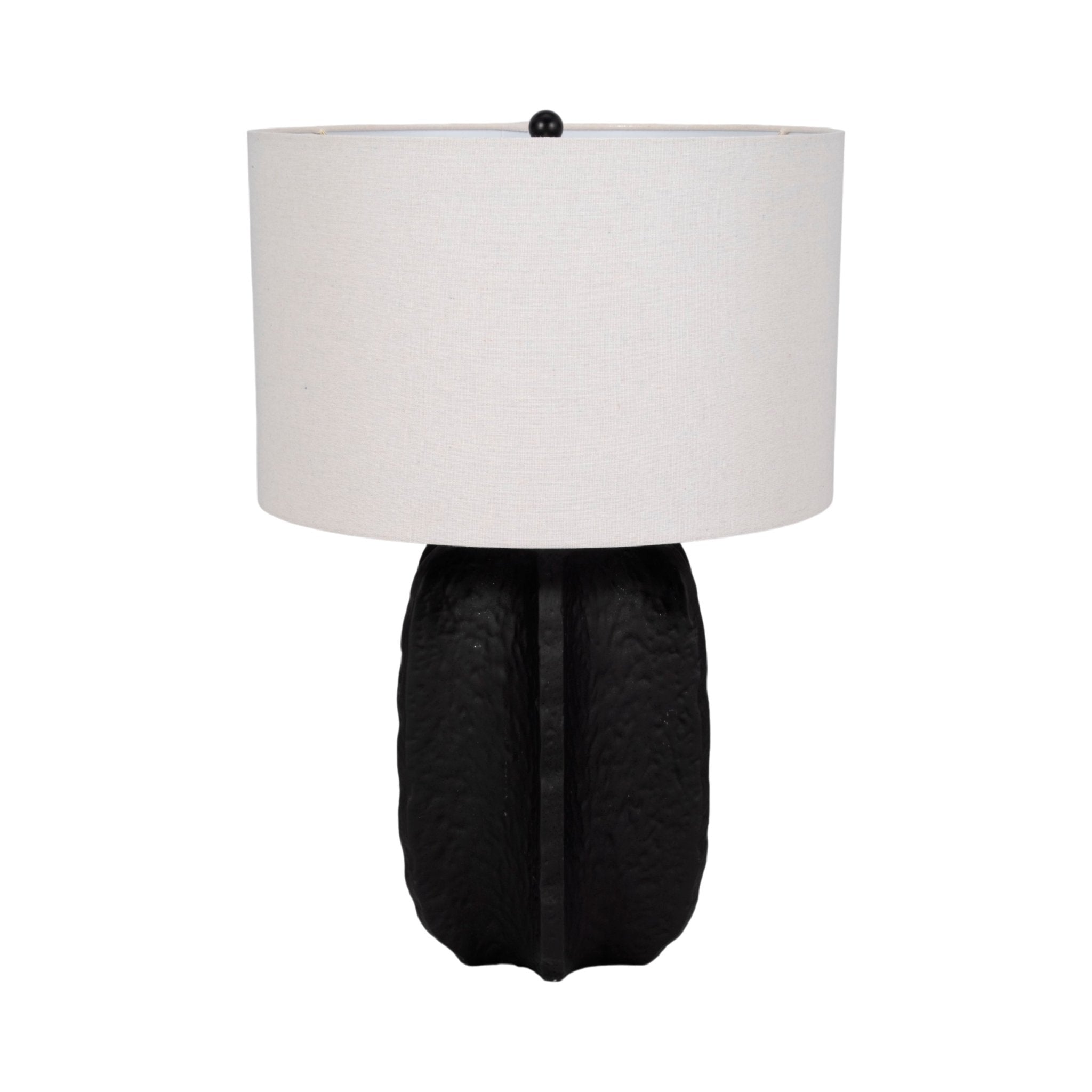 24" Textured Jagged Table Lamp, Black/white Table Decors| Sagebrook Home