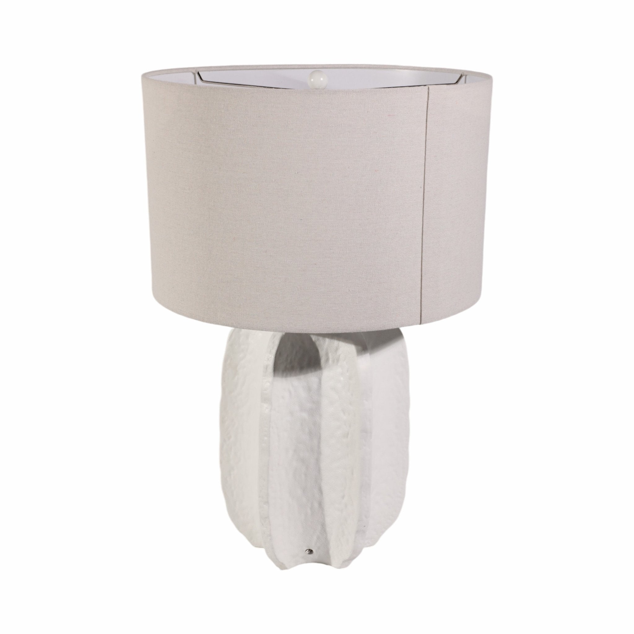24" Textured Jagged Table Lamp, White Table Decors| Sagebrook Home