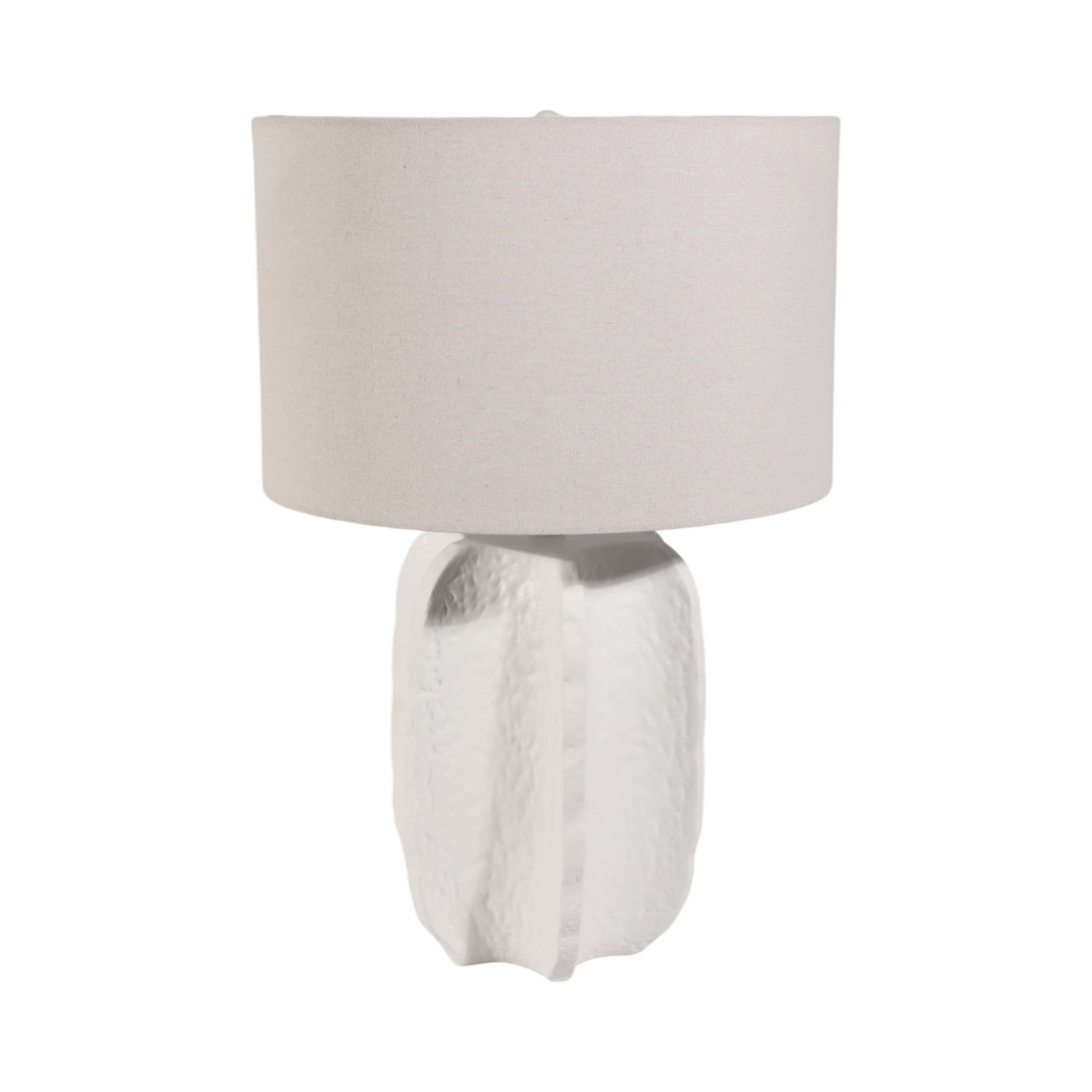 24" Textured Jagged Table Lamp, White Table Decors| Sagebrook Home