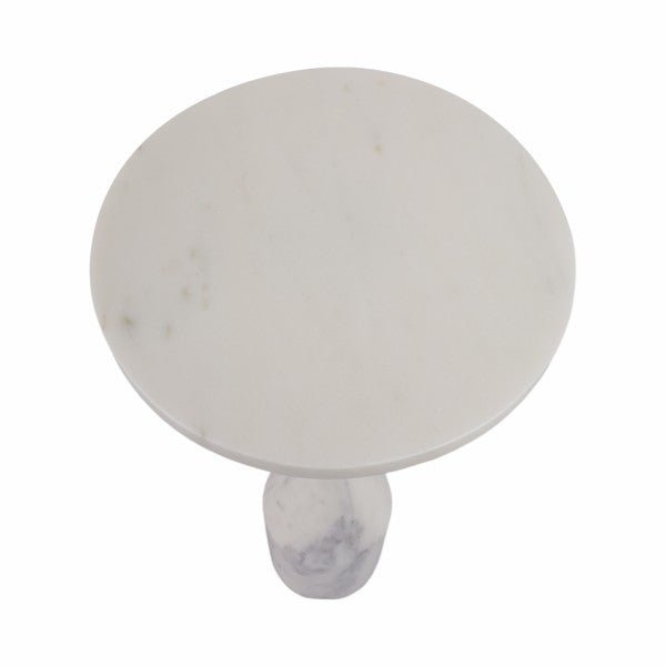 24" VANZELLA MARBLE ACCENT TABLE Grey - Al Rugaib Furniture