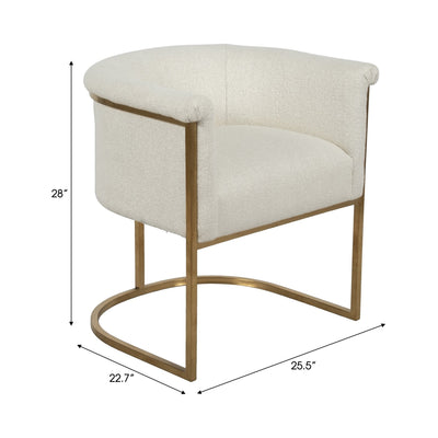 24" Vieira Accent Chair, Beige - Al Rugaib Furniture