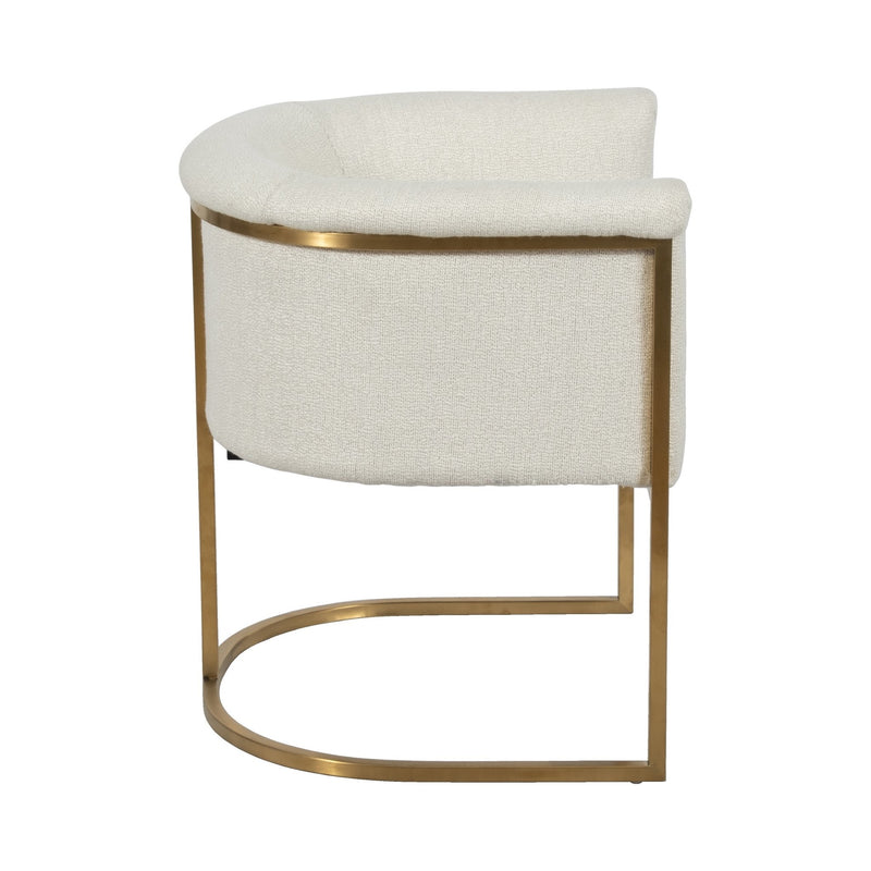 24" Vieira Accent Chair, Beige - Al Rugaib Furniture