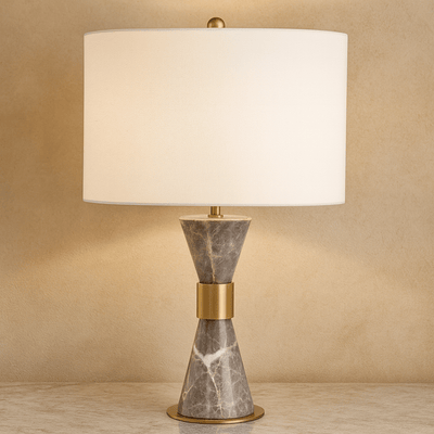 24" WANNILA MARBLE TABLE LAMP - Al Rugaib Furniture