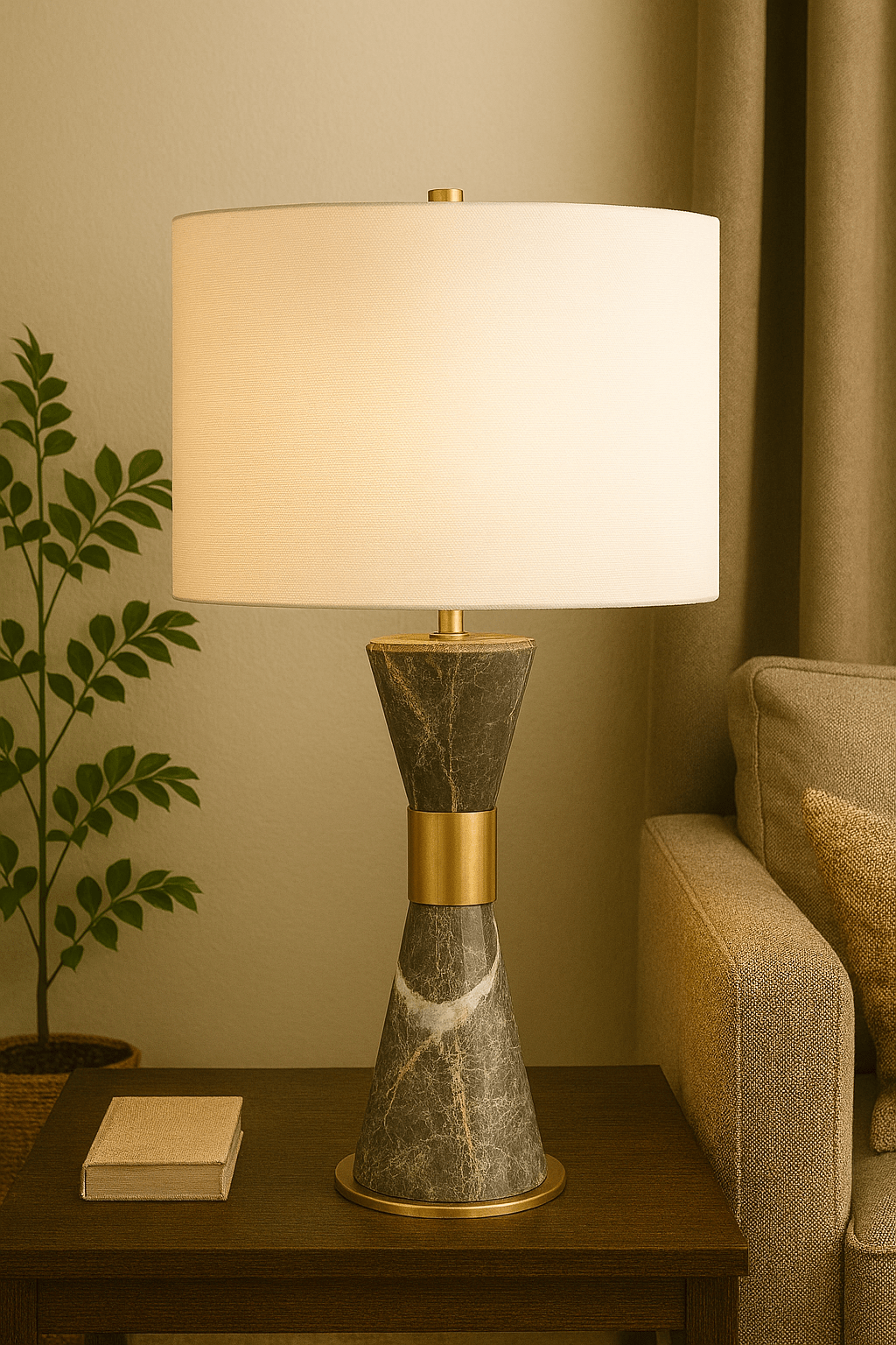 24" WANNILA MARBLE TABLE LAMP Table Lamps| Sagebrook Home