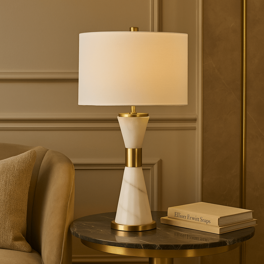 24" WHISP MARBLE TABLE LAMP Table Lamps| Sagebrook Home