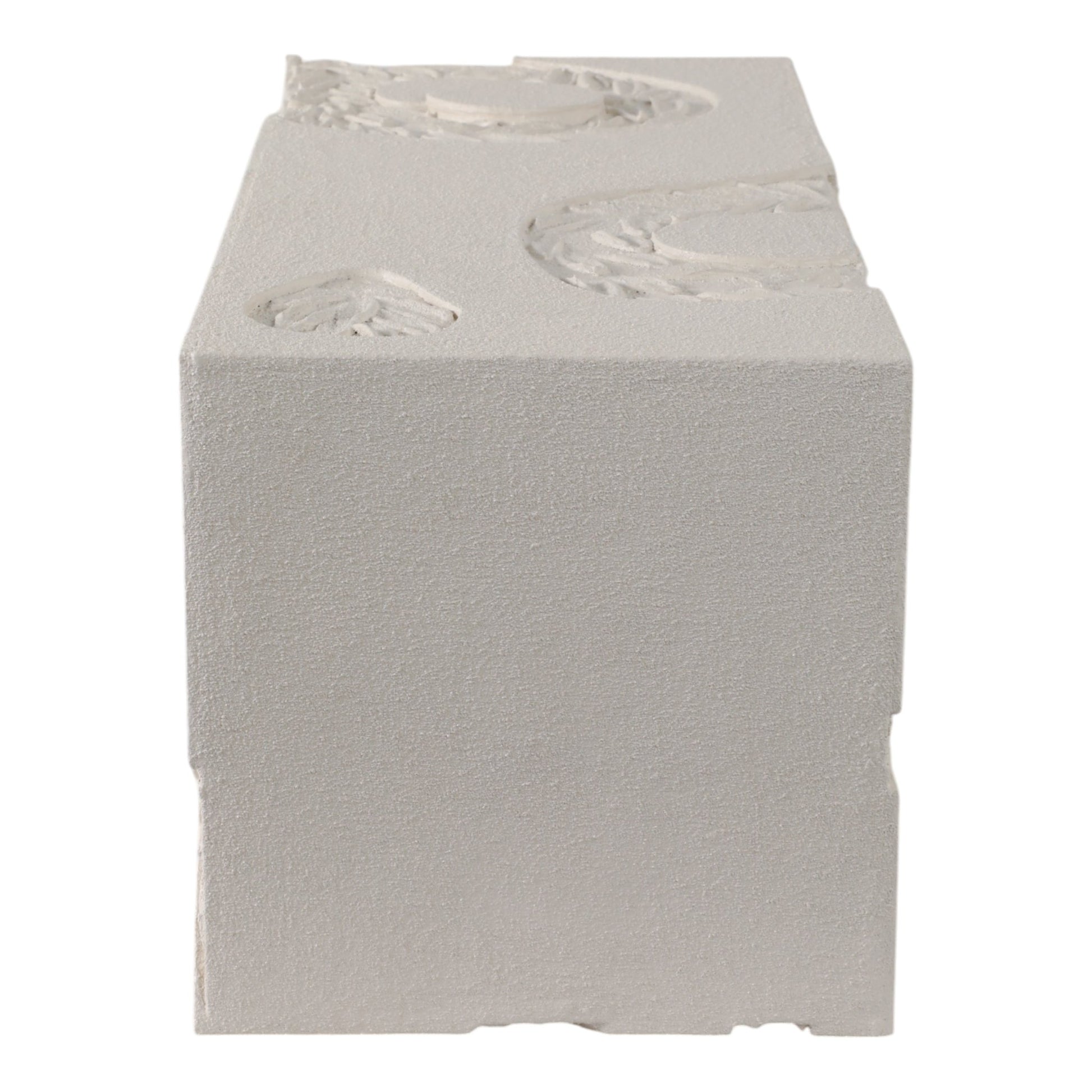24" Wood Roanoke Carved Plaster Pedestal Sm, Ivory Table Decors| Sagebrook Home