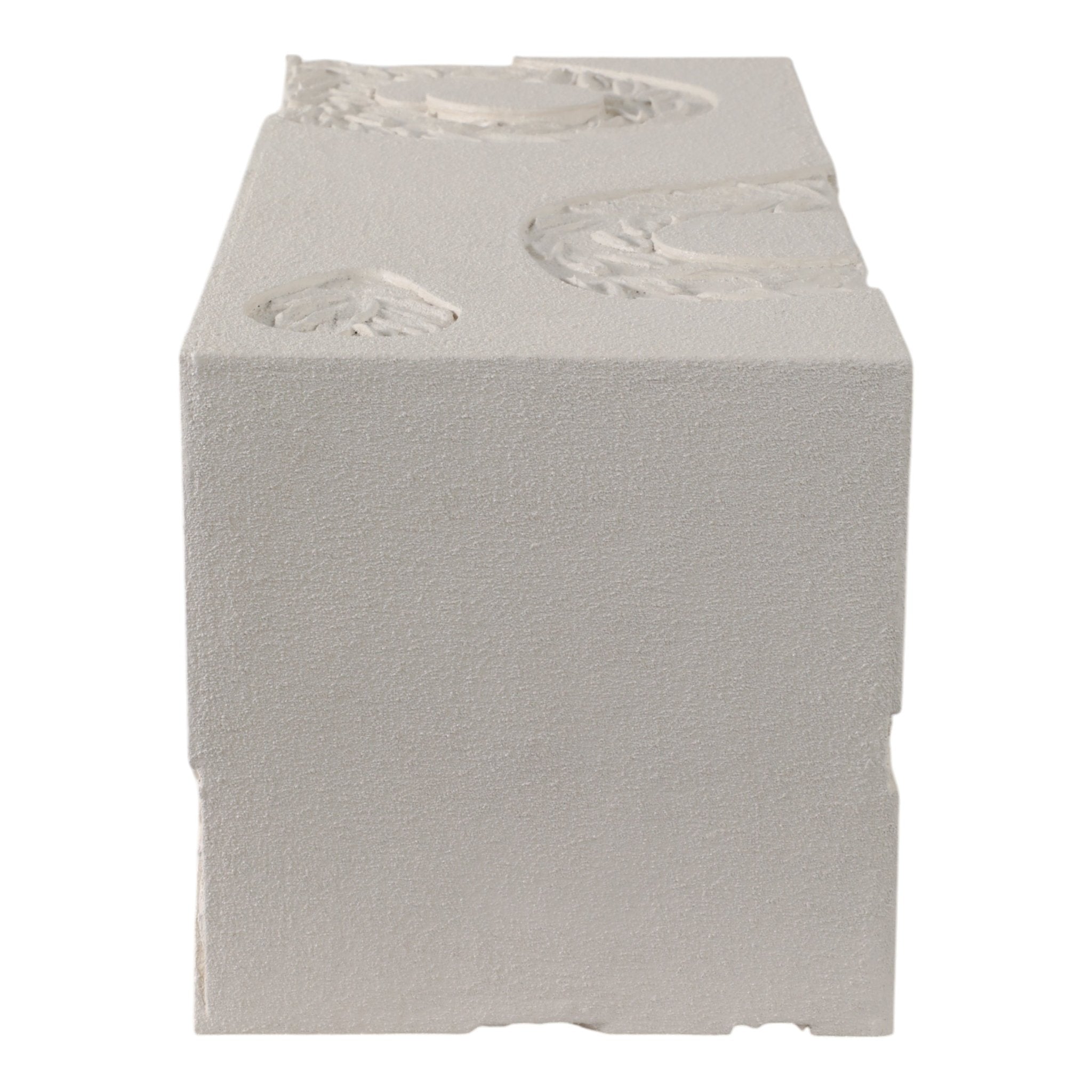 24" Wood Roanoke Carved Plaster Pedestal Sm, Ivory Table Decors| Sagebrook Home