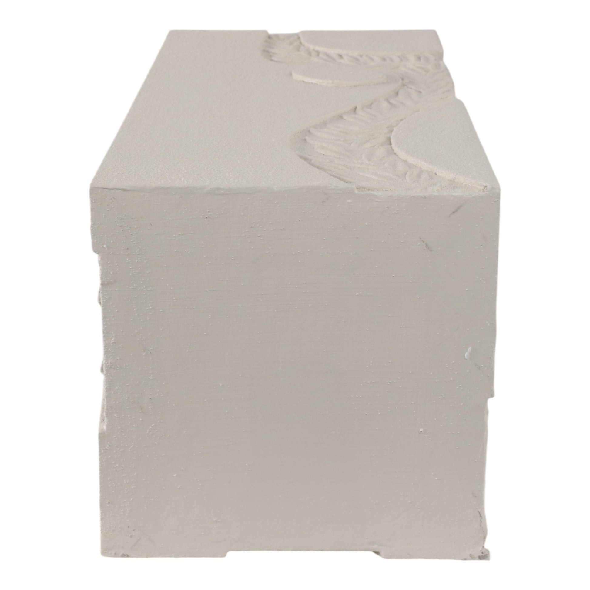 24" Wood Roanoke Carved Plaster Pedestal Sm, Ivory Table Decors| Sagebrook Home