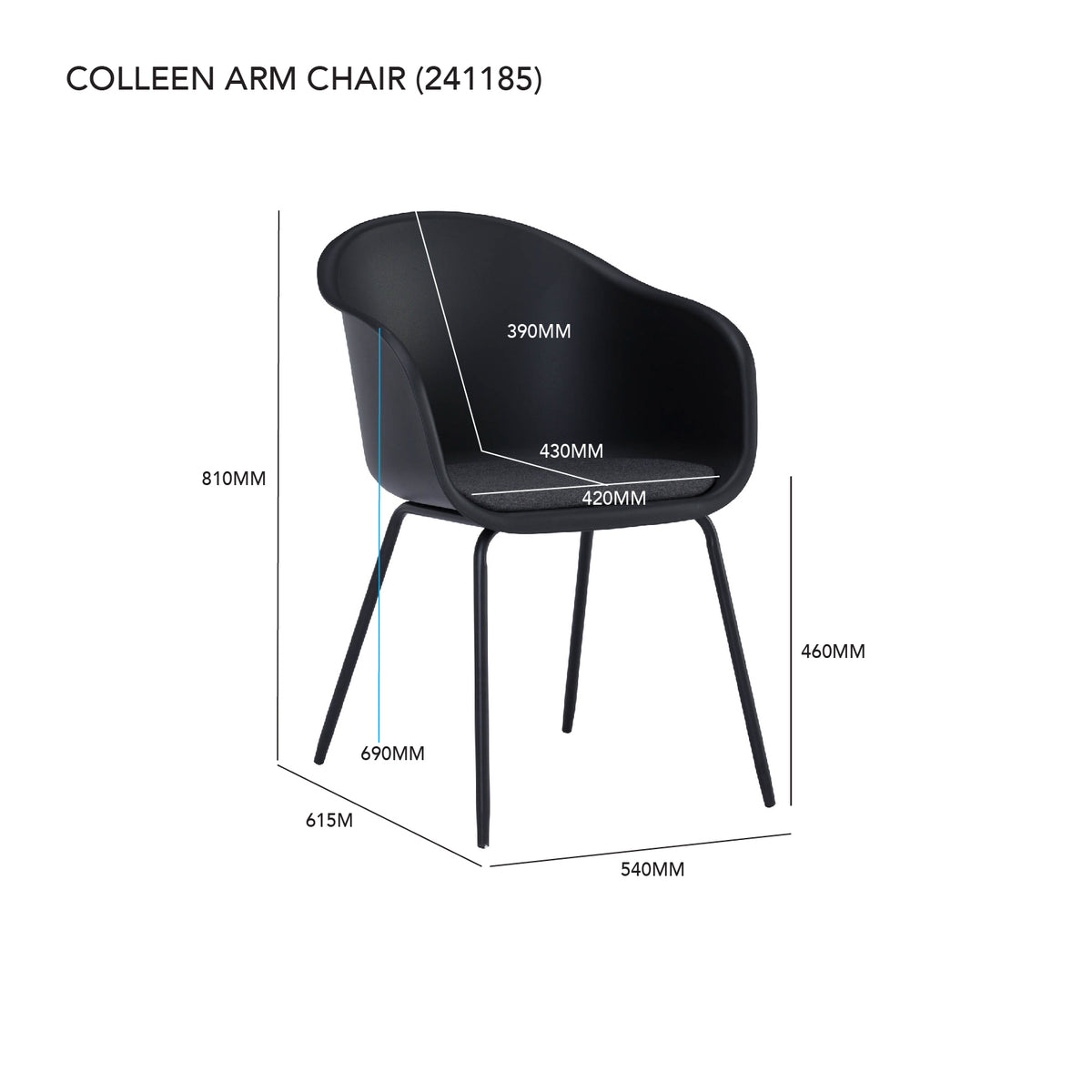 COLLEEN ARM CHAIR 802/206/F03
