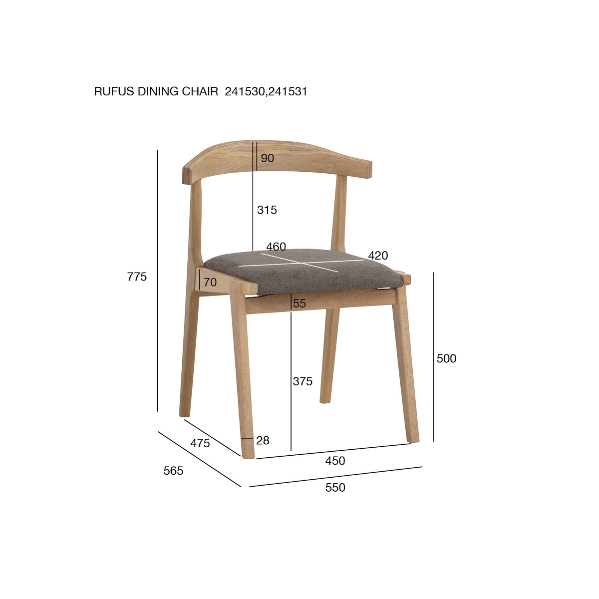 RUFUS DINING CHAIR 109/6671