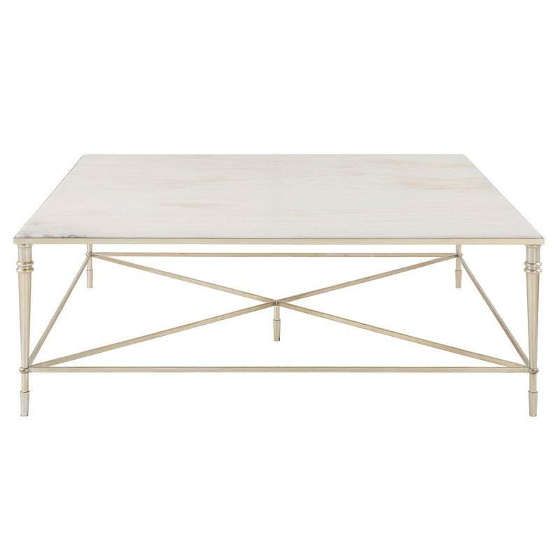 ROSHN 122 W x 43 H x 122 D Silver Square Coffee Table