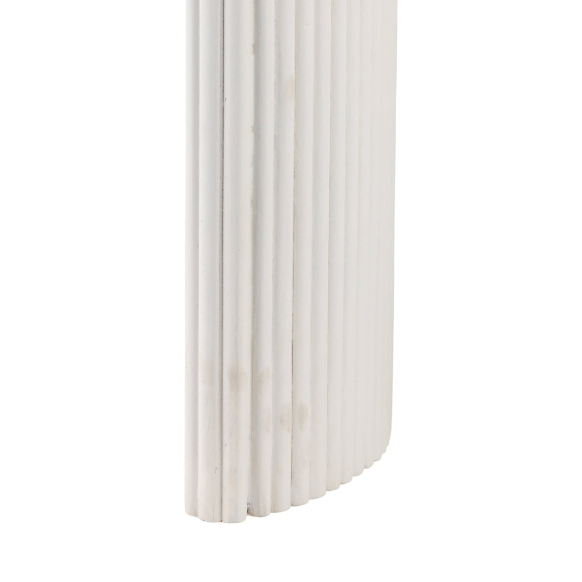 24"catalina Travertine&fluted Wood Accent Table/kd Accent & End Tables| Sagebrook Home
