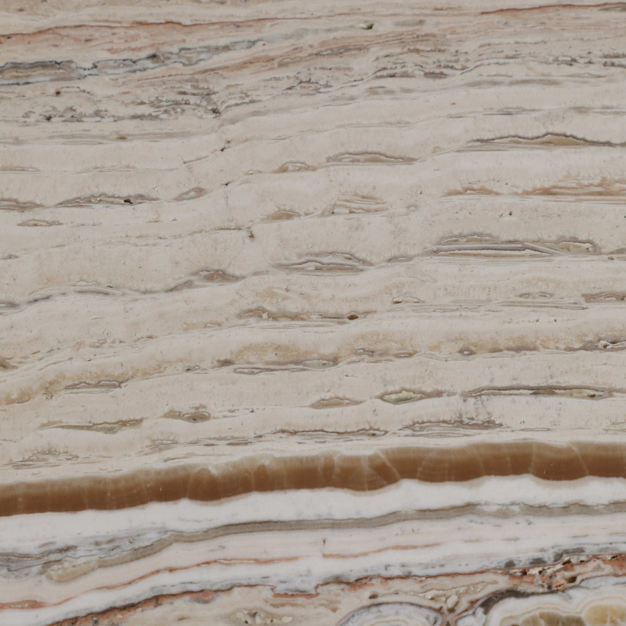 24"catalina Travertine&fluted Wood Accent Table/kd Accent & End Tables| Sagebrook Home