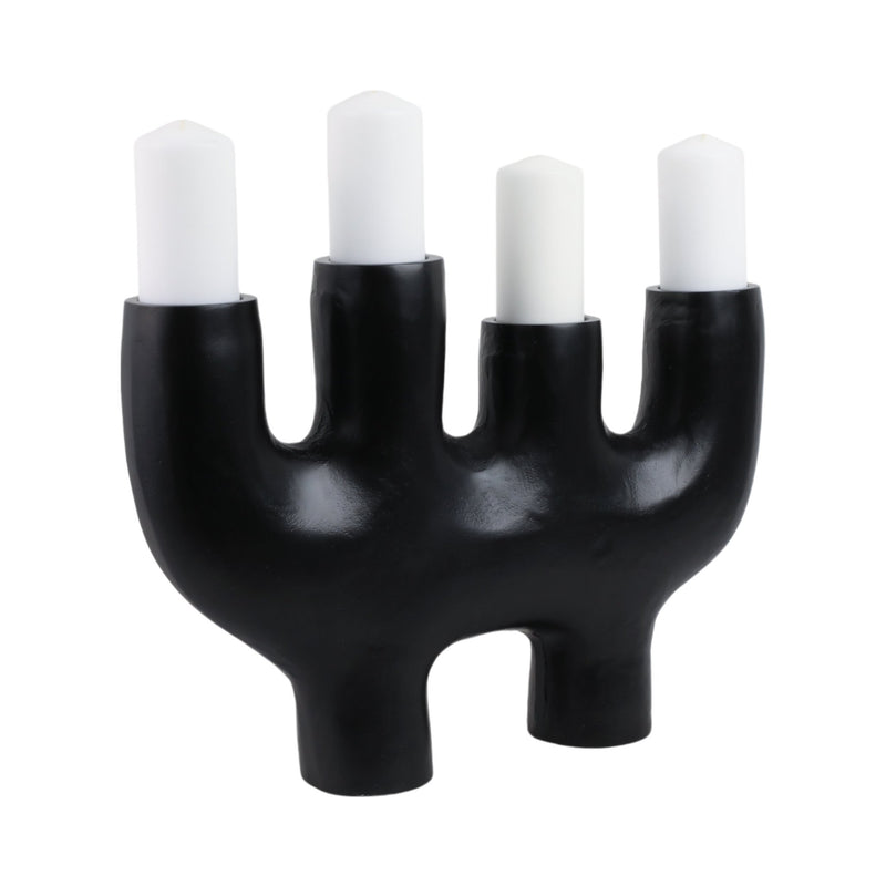 24x18" Sculptural 4 - pillar Holder, Black - Al Rugaib Furniture