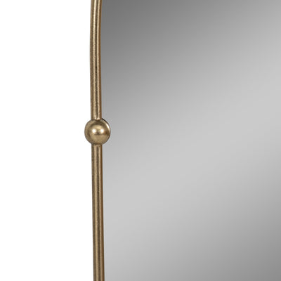 24x38 Arch Mirror With 4 Knobs, Gold - Al Rugaib Furniture