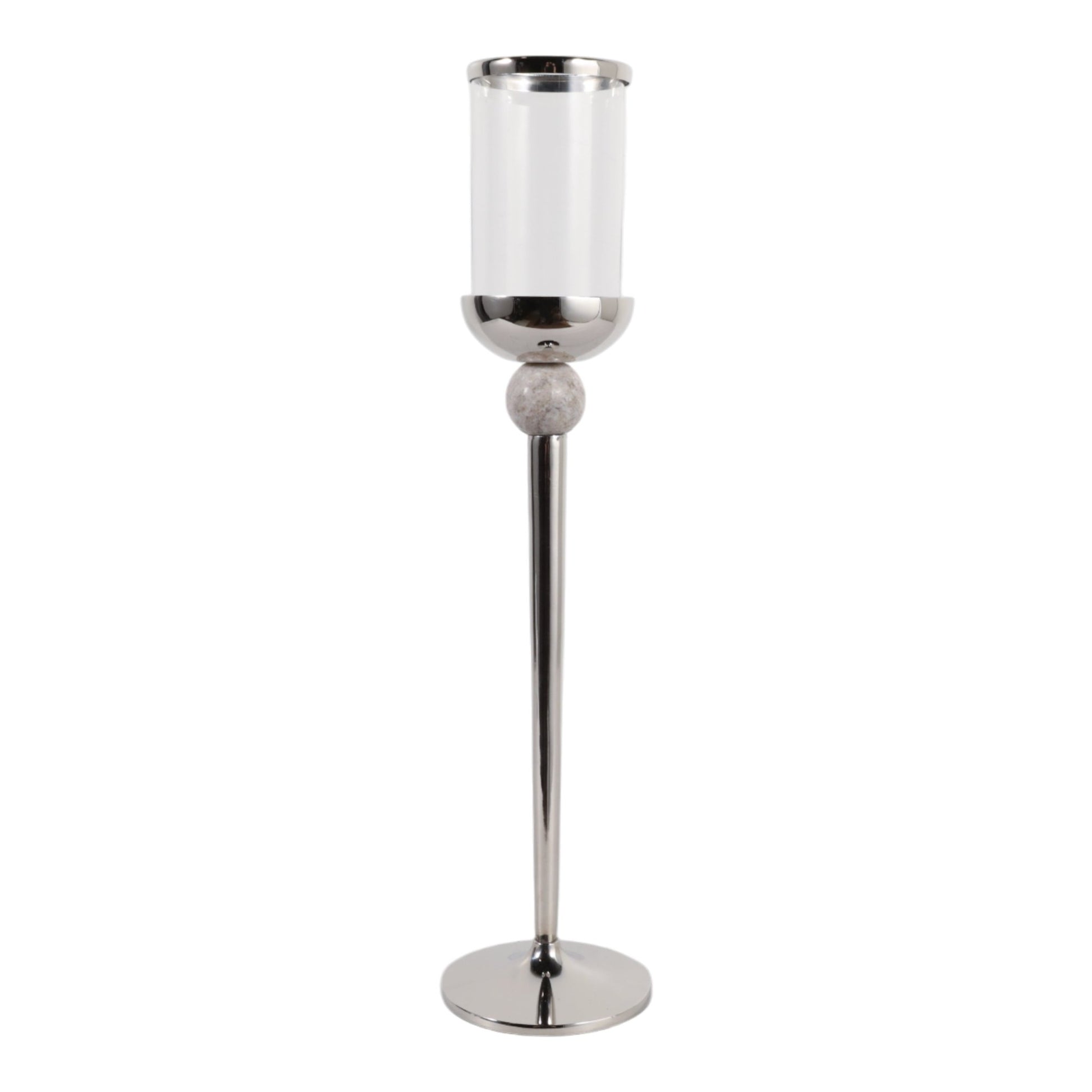 25" Carlisle Small Silver Floor Hurricane Lanterns| Sagebrook Home