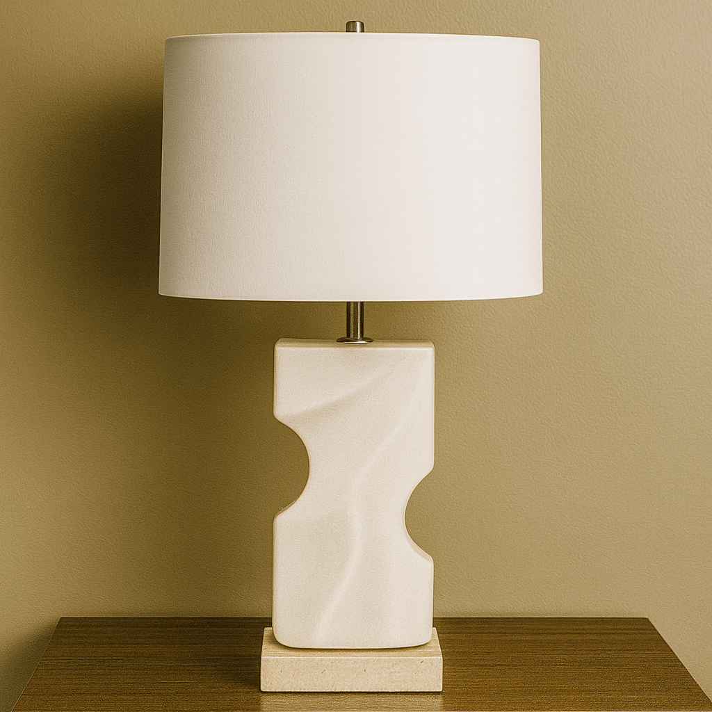 25" LARAMIE QUARTZ RESIN TABLE LAMP Table Lamps| Sagebrook Home