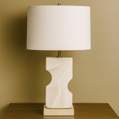 25" LARAMIE QUARTZ RESIN TABLE LAMP - Al Rugaib Furniture