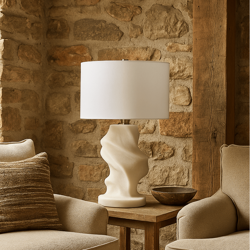 25" MARBLETUN QUARTZ RESIN TABLE LAMP Table Lamps| Sagebrook Home