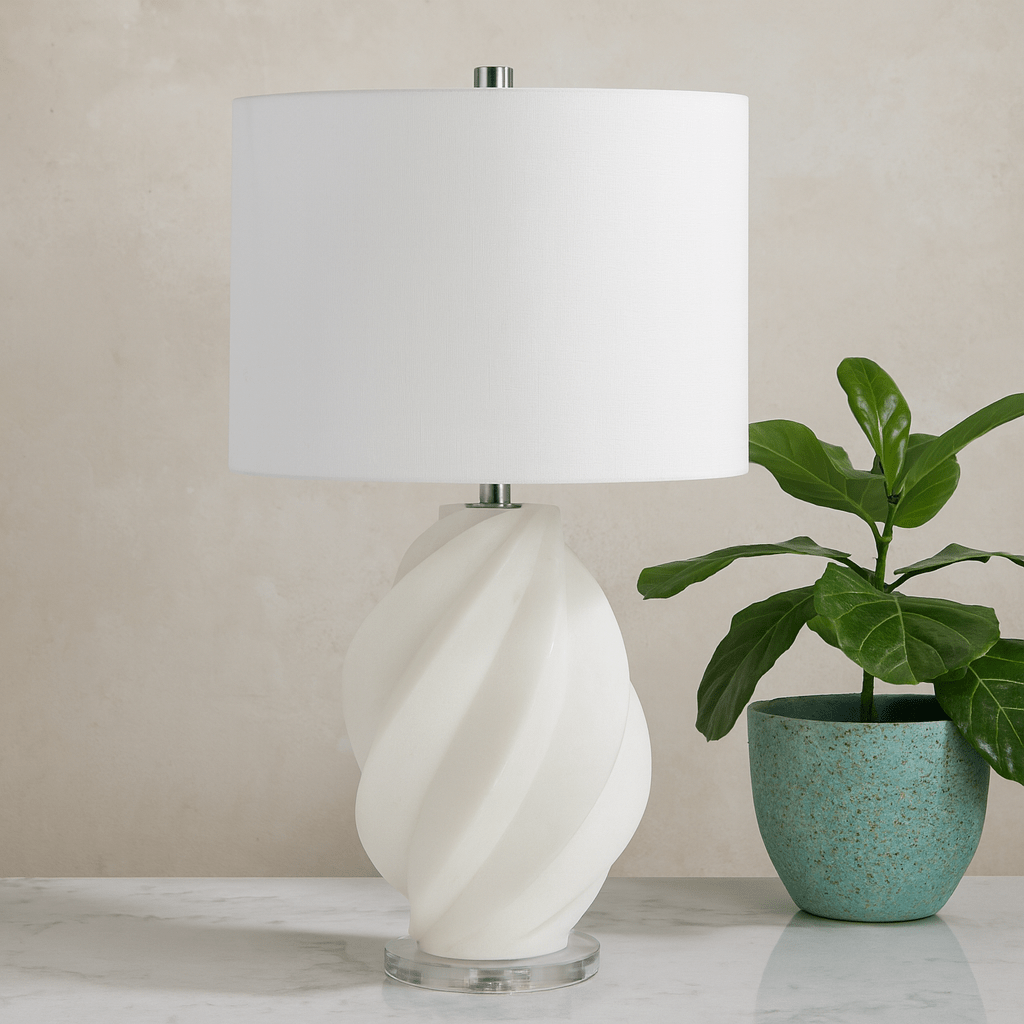 25" MILLS QUARTZ RESIN TABLE LAMP Table Lamps| Sagebrook Home