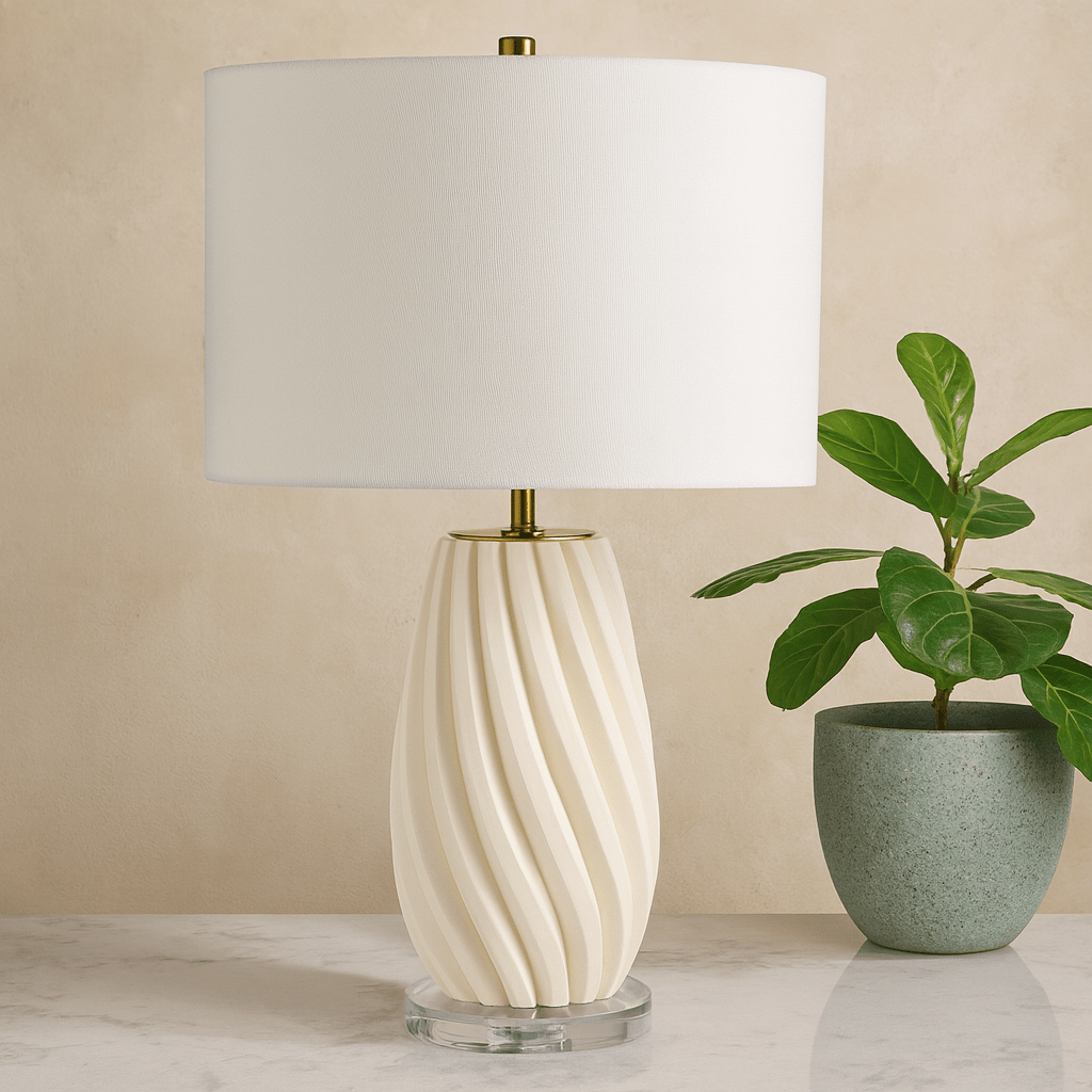 25" MOORCRAFT 3D PRINTED TABLE LAMP Table Lamps| Sagebrook Home