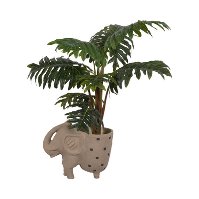25" Paper Mache Elephant Planter, Ivory - Al Rugaib Furniture