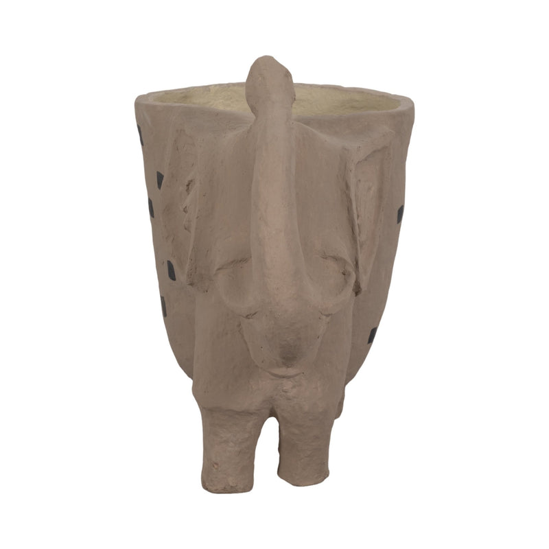 25" Paper Mache Elephant Planter, Ivory - Al Rugaib Furniture