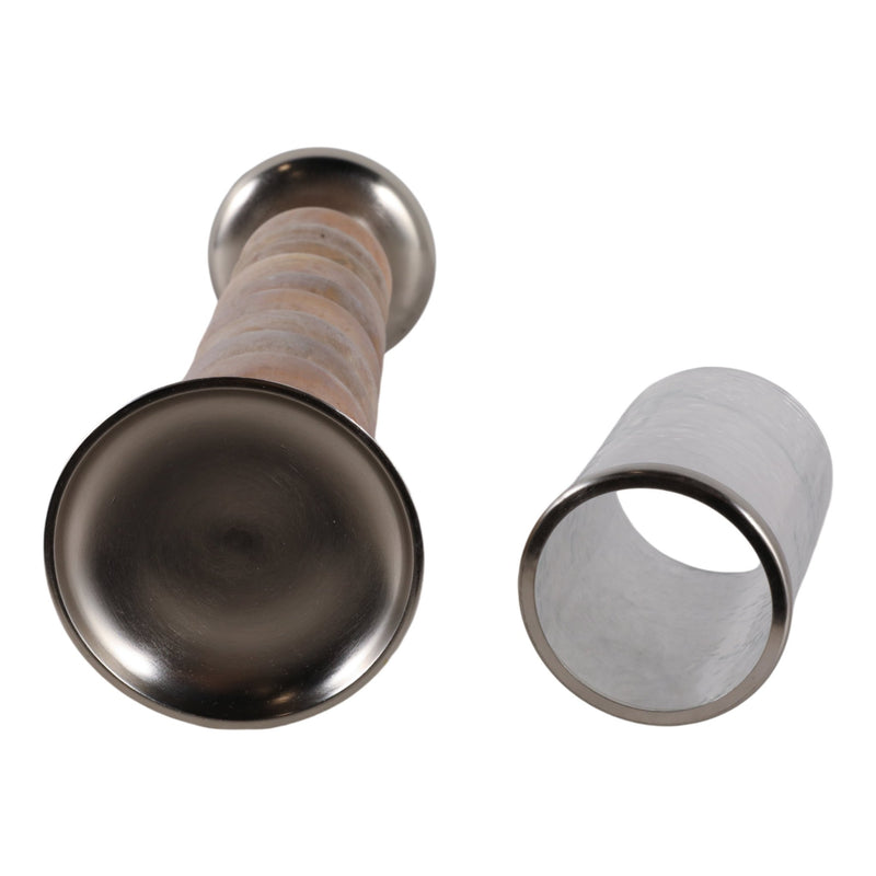 25" Vinita Large Wood Candle Holder - Al Rugaib Furniture