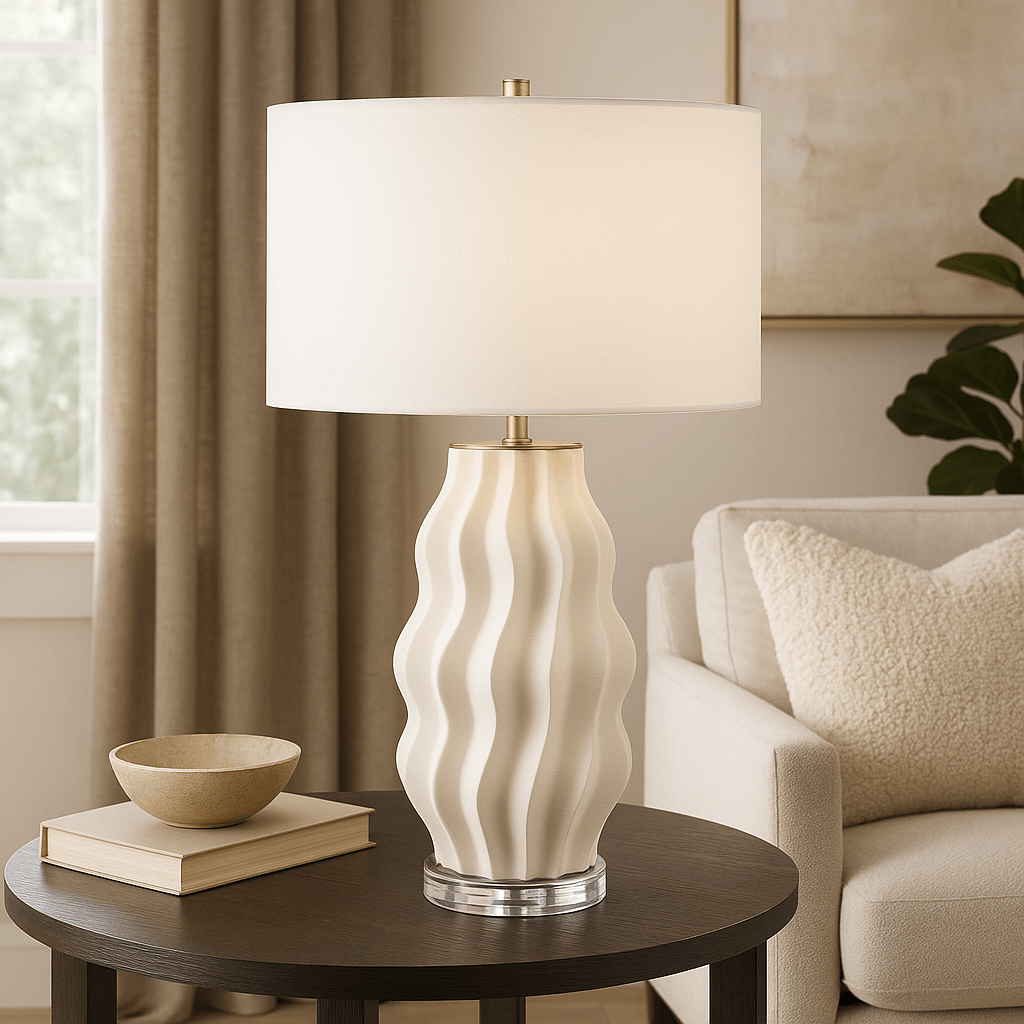25.5" POWELL 3D PRINTED TABLE LAMP Table Lamps| Sagebrook Home