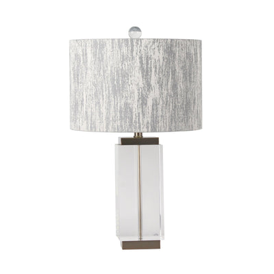 25"H METAL CRYSTAL TABLE LAMP - Al Rugaib Furniture