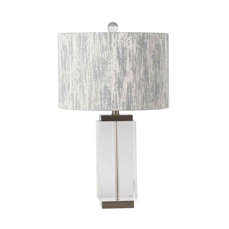 25"H METAL CRYSTAL TABLE LAMP - Al Rugaib Furniture