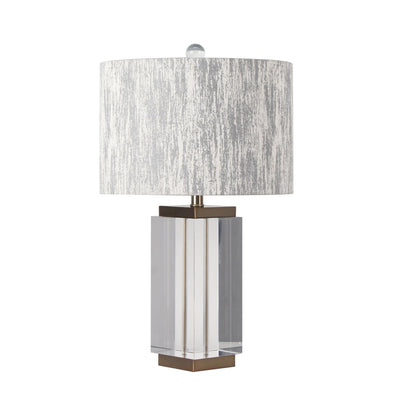 25"H METAL CRYSTAL TABLE LAMP - Al Rugaib Furniture