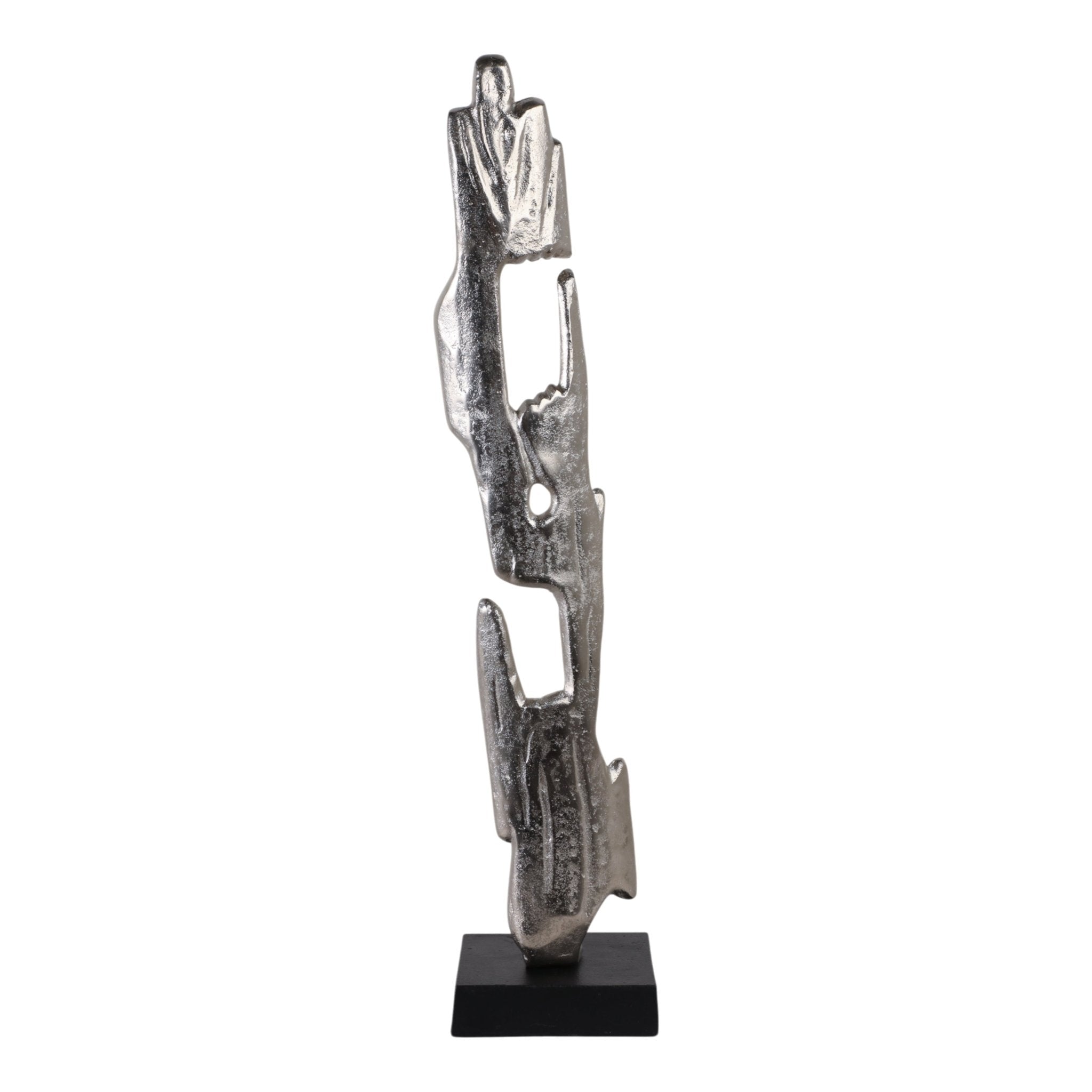26" Bedford Small Silver Wood Post Statuary Table Decors| Sagebrook Home