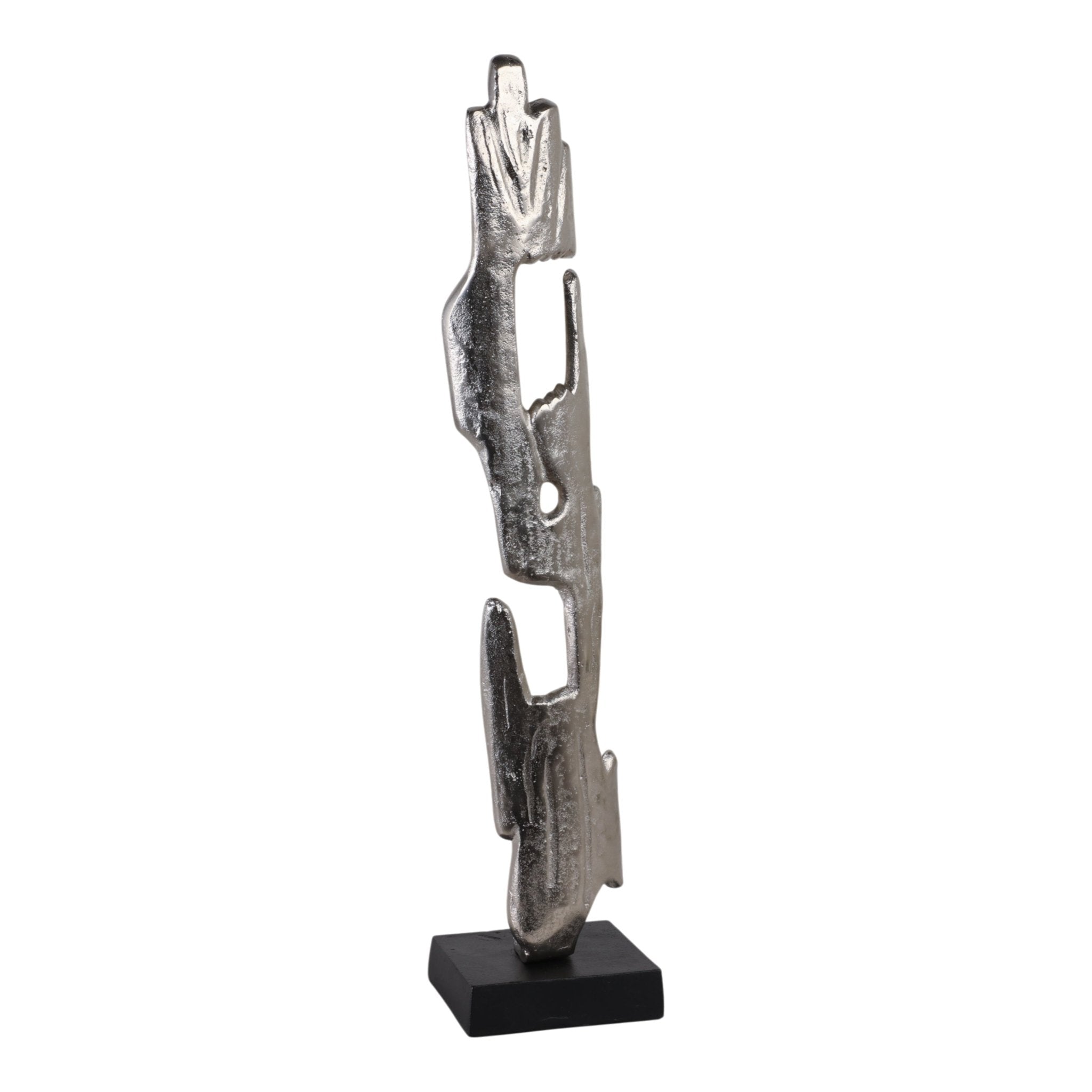 26" Bedford Small Silver Wood Post Statuary Table Decors| Sagebrook Home
