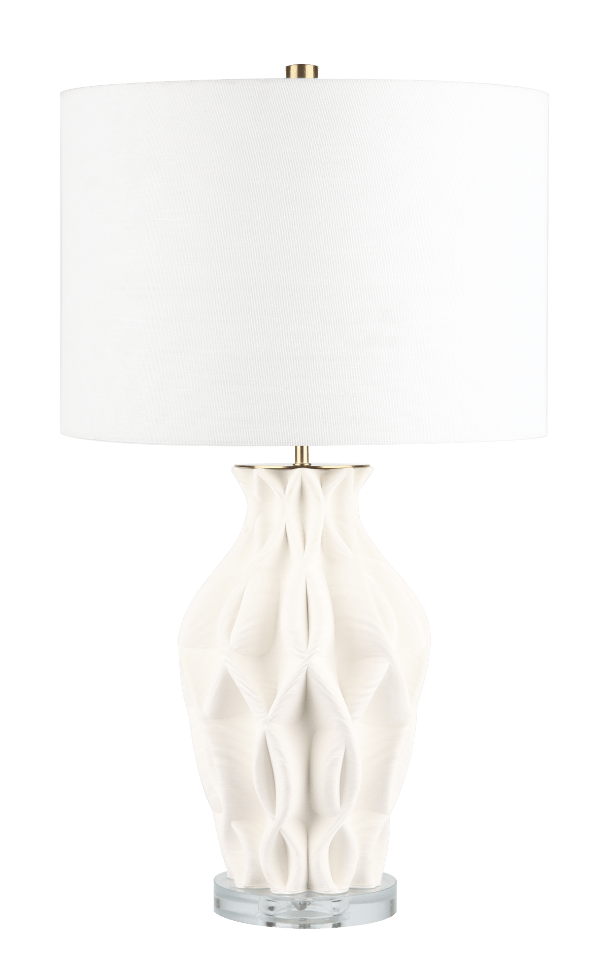 26" FREDRO 3D PRITNED CERAMIC TABLE LAMP Table Lamps| Sagebrook Home