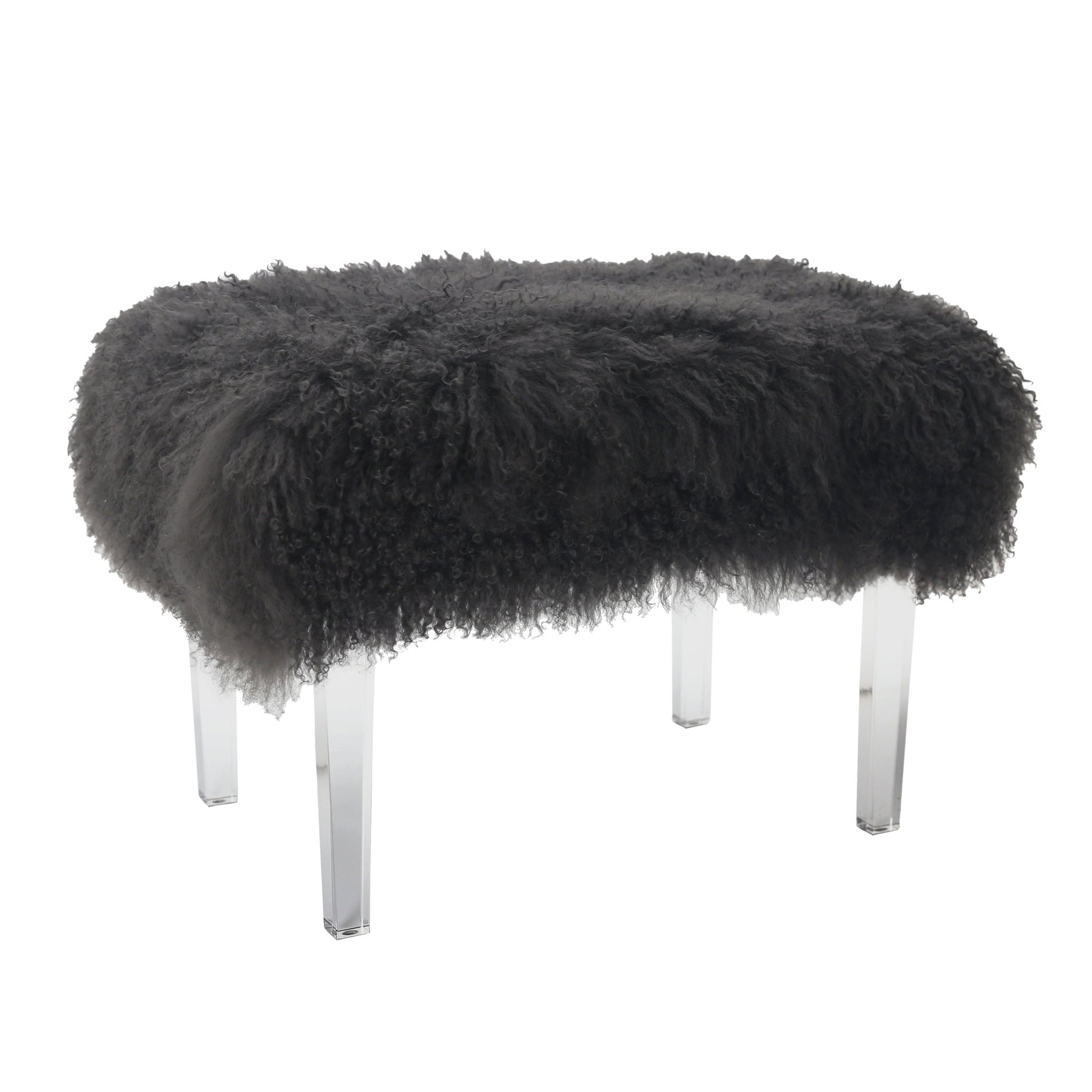 26" Galway Tibetian Fur Bench Benches| Sagebrook Home